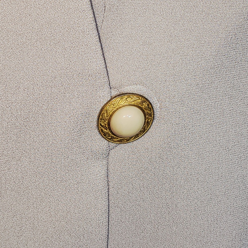 Saville Suit Blazer 14 Beige Vintage Pleated Single Button Career - Picture 3 of 8